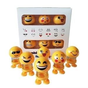 Cute Emoji Mini Shaking Face Springs Dancing Pack of 6