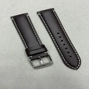 Dark Brown 22mm Dark Brown Leather Strap