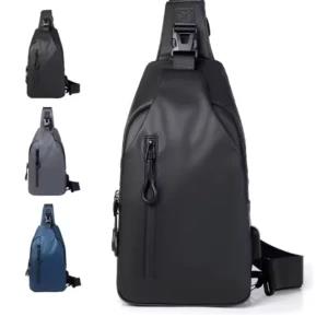 Men's Nylon Waterproof Chest Sling Crossbody Bag