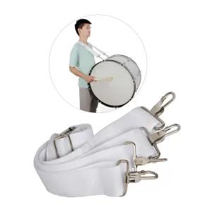 White Marching Bass Drum Shoulder Strap Sling Nylon Drum Bel