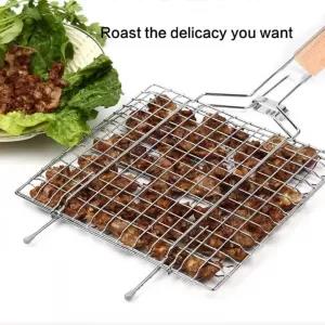 Stainless Steel BBQ Net Fish Meat Hamburg Net Barbecue Nets