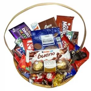 Chocolate Box Gift Hampers Including Bucket And Ribbon Wrapp