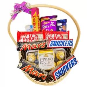 Chocolate Gift Hamper Box With Wrapping Ferrero Rocher,Cadbu