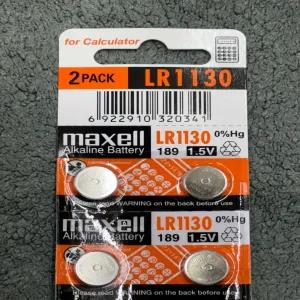 Silver 4 Pec LR1130 Maxell Alkaline, Battery