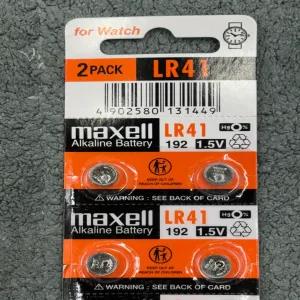 Silver 4 Pec Maxell Alkaline Battery LR41 1.5V