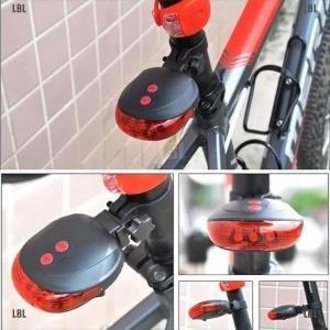 Bike 2 Laser 5 LED Flashing Lamp Rear Cycling light