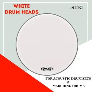 Size 10 EVANS Single Ply White Drum Skin Head 8 - 24 I