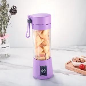 Purple Juice Blender Protein Shaker - Portable and Rechargea