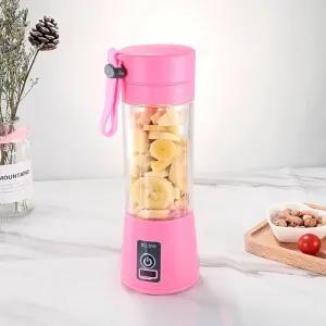 Pink Juice Blender Protein Shaker - Portable and Rechargeabl