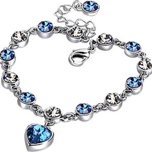Fashion Heart of Crystal Ocean Heart Bracelet for women