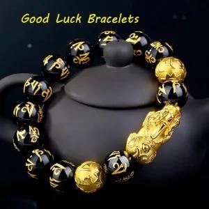 Feng shui Pixiu Obsidian Bracelet