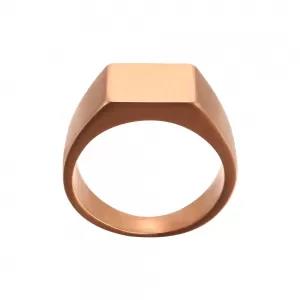 Natural Gold Plated Vintage Signet Rings Titanium Male Smoot