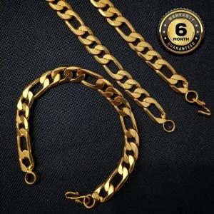 Gold Plated Guaranteed Men Bracelet 11mm Gift Jewellry