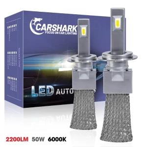 Carshark Fanless H7 Canbus 22000LM 50W LED Bulb CSP