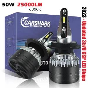 Carshark H4 HiLo Beam Led Bulb 50W 25000lm car Headlight