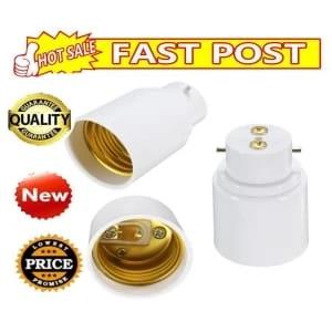 B22 to E27 Screw Socket Bulb Lamp Holder Converter