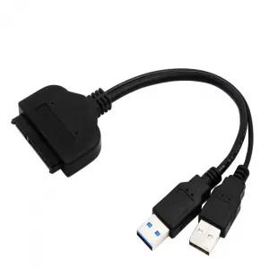 Black Usb3.0 Usb 3.0 To Sata 7+22Pin To Usb2.0 Adapter Cable