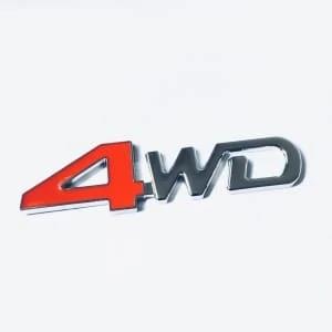 3D ABS Chrome 4WD Drive Emblem Trunk Logo car Stickers