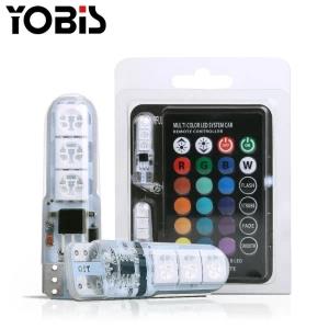 2 PCS Multicolor Car Parking BULBS WITH REMOTE-12V T10