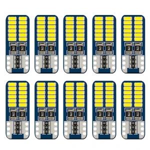 2 Pcs White T10 W5W LED 24SMD Car Interior park light