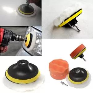6Pcs Vehicle Polisher Buffer Pad Kit With Drill Adapter Set