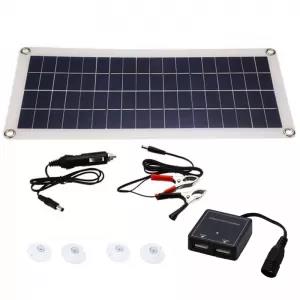 Camping 1X8W 12V Dual USB/DC Flexible Solar Panel Efficient