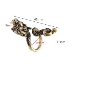 Retro Dragon Cigarette Holder Ring