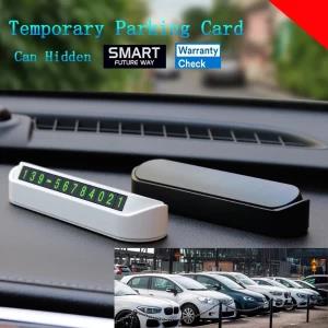 Smart Car Temporary Parking Card Phone Number Plate