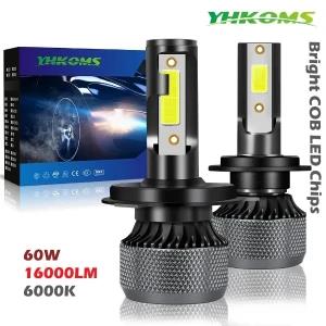 YHKOMS LED Bulb Car Headlight 60W 16000LM COB Lamp 12V