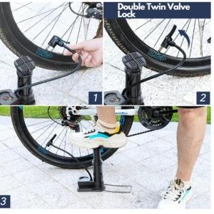 Portable Mini Foot Air Pump With Meter