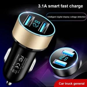 3.1A Dual USB Car Charger LED Display Car Charger