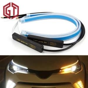 2Pcs/Set/60CM LED Daytime Running Light Yellow Flowing