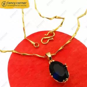 60 CM Gold Plated Stone Pendant Guaranteed 18 inch / 24 inch