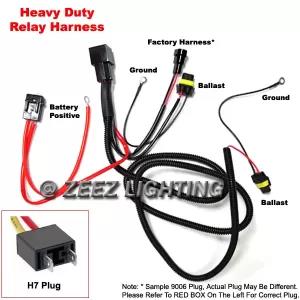 DC12V 40A HID xenon kit H7 75W HID relay harness H1 H11 H7 D