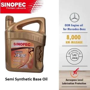 SINOPEC 10W-40 Semi-Synthetic Petrol Engine Oil 4L