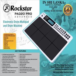 White Rockstar PAD20 PRO Advanced Octa pad Electronic Drum M