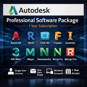 Autodesk Professional Software Package 1 Year(Own Email)