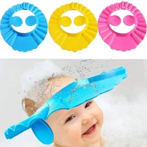 Baby Adjustable Baby Bathing Shower Cap with ear loop