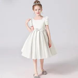 12-18M,White 1-2 Yrs Elegant Girl Dress For Formal Evening