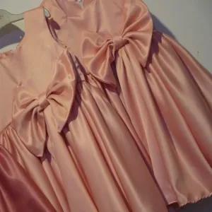 2Y,Blush Pink 1-2 Yrs Elegant Girl Dress For Formal Evening