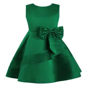 Green 4Y Girls Summer Sleeveless Princess Dress Elegant Wedd