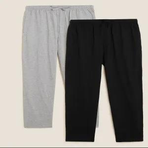 M&S Collection 2pk Pure Cotton Pyjama Multicolor 2 Bottoms