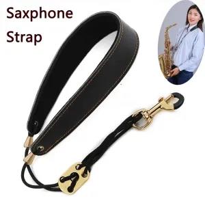 Black Universal Adjustable Saxophone Neck Strap Shoulder Str