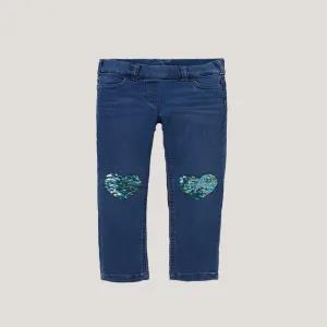 Generic Kids Jegging Shiny Girls Jeans Blue Denim