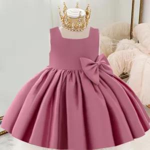 Generic Party Casual Frock Dress Pink 1-6 Years