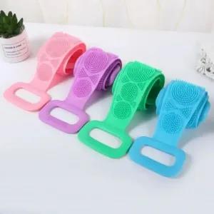 Random-Color Silicone Bath Brush With Hooks/ Mud Dirt Remove