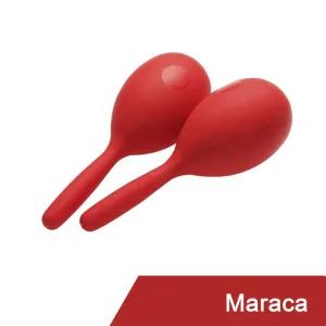Red Maraca Shakers - Kids Children Percussion, Full Size Pla
