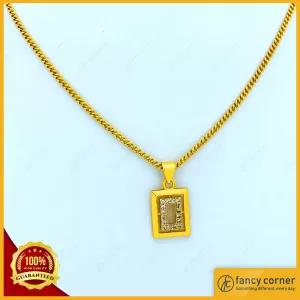 24 inch Gold Plated Guarantee Albert Chain with Box Pendant