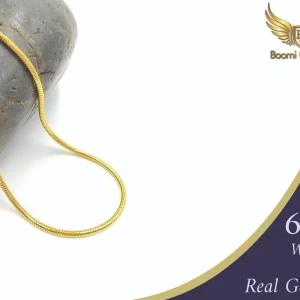 Gold Chain necklace round snake chain (3mm)