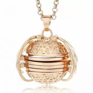 Luxury Gold Color Expanding 4 Photo Legend Locket Necklace B